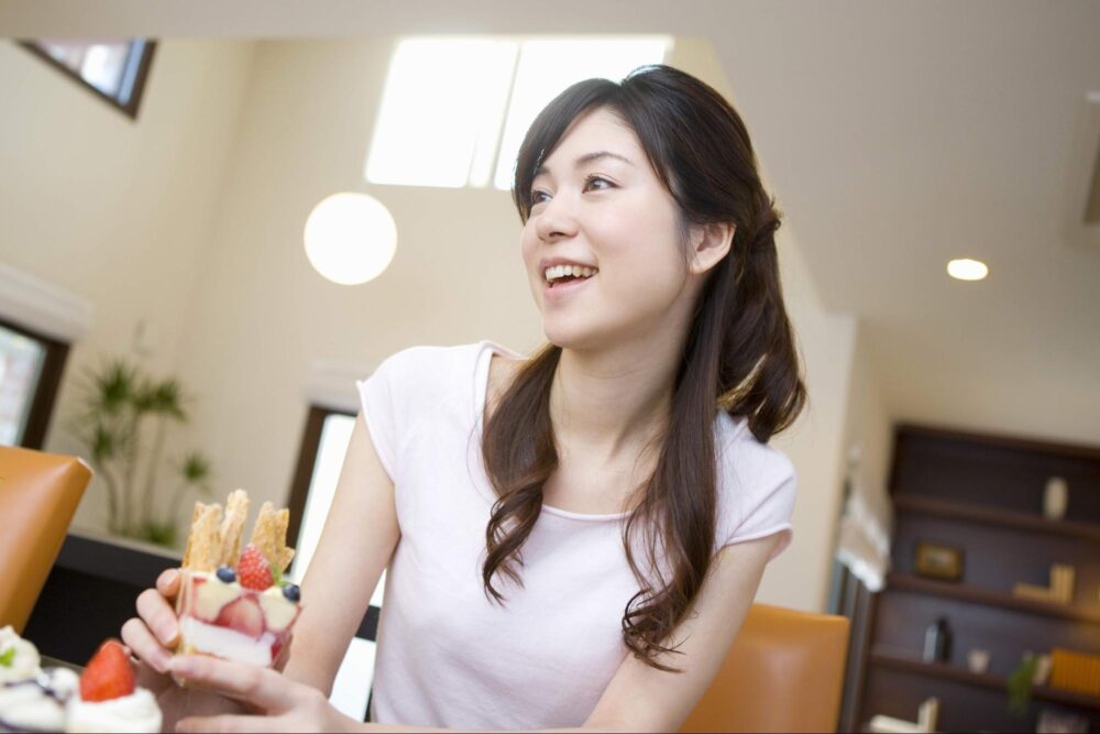 横顔美人　笑顔